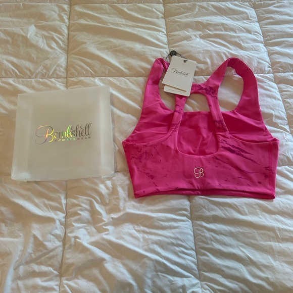 *NEW* SQUARE NECK BRA 
Pink Marble Square Neck Bra Size XL (runs small) - Picture 8 of 9